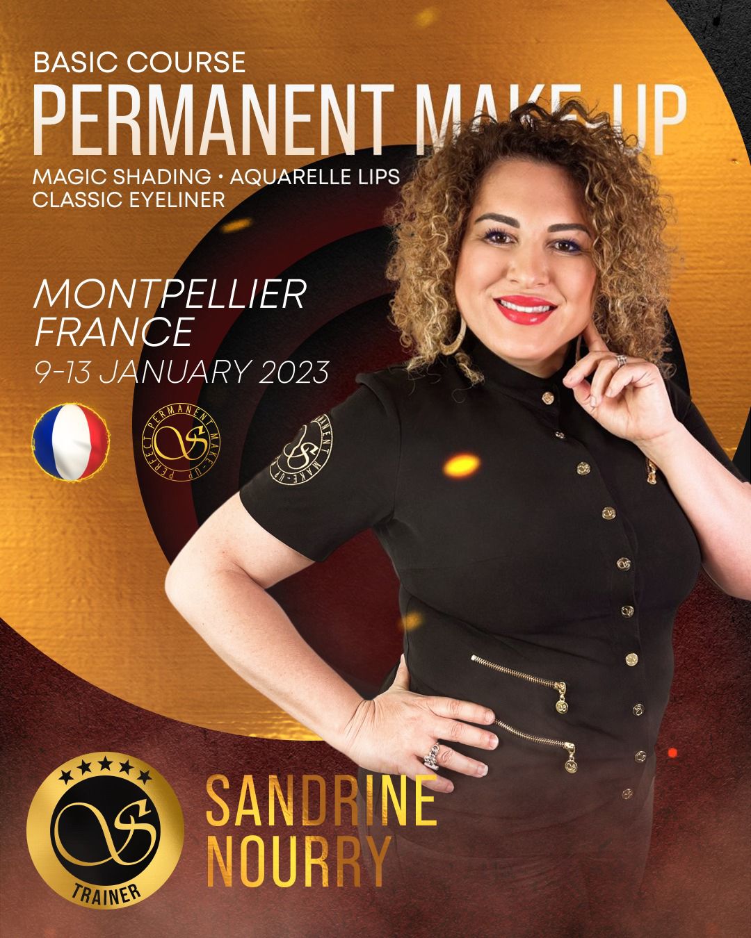 Basic course Maquillage permanent à Montpellier janvier 2023 - Sandrine Nourry Sviatoacademy Trainer