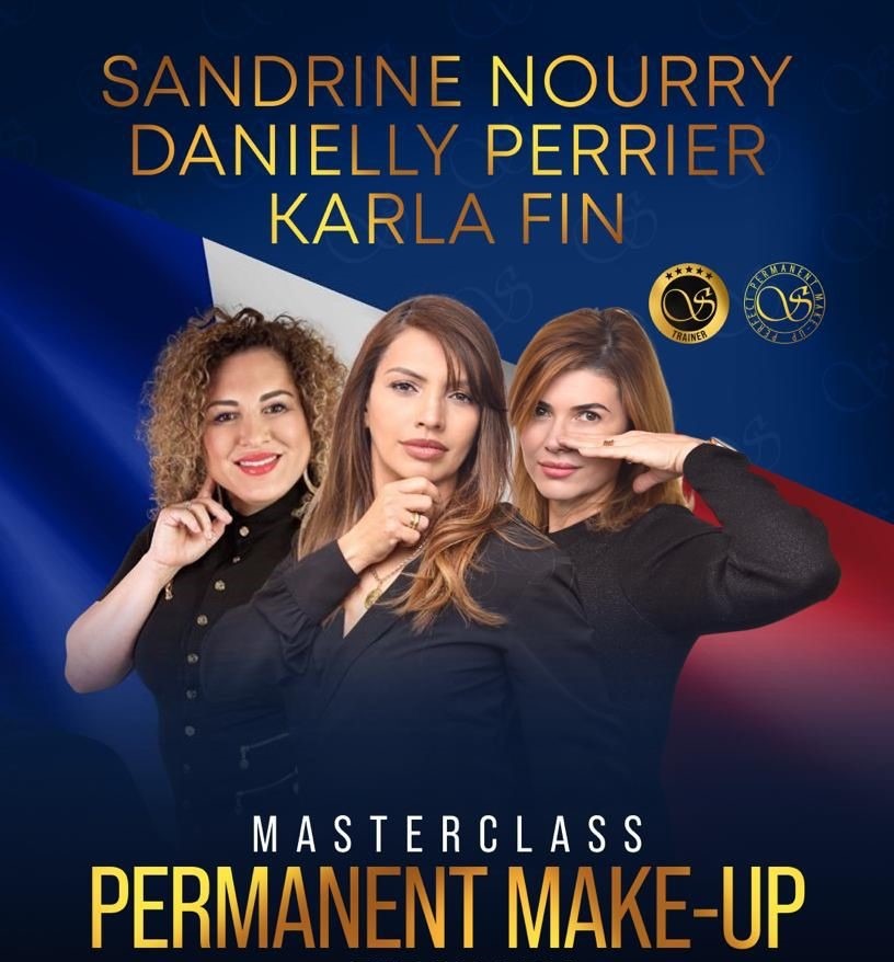 
Formation Masterclass Maquillage permanent à Montpellier mars 2023 - Sandrine Nourry, Danielly Perrier et Karla Fin Sviatoacademy Trainer